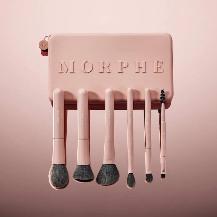 Morphe Travel Shaping Essentials Bamboo & Charcoal-Infused Travel Brush Set