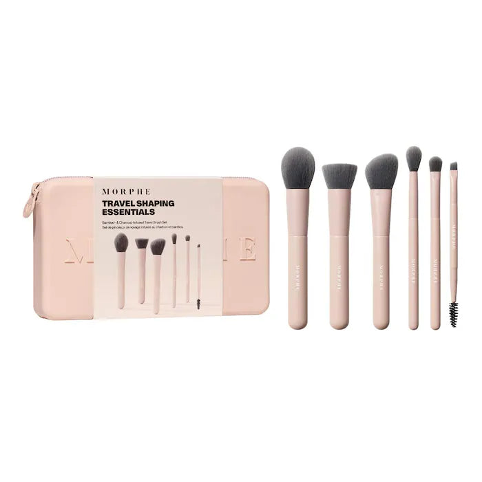 Morphe Travel Shaping Essentials Bamboo & Charcoal-Infused Travel Brush Set