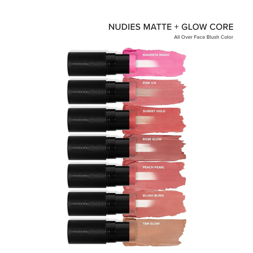 Nudestix Nudies Matte + Glow Core All Over Face Blush Color | Sunset Gold