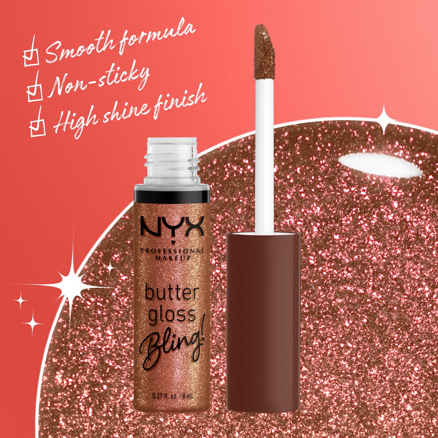 NYX Butter Gloss Bling Non-Sticky Lip Gloss | 08 Hustla