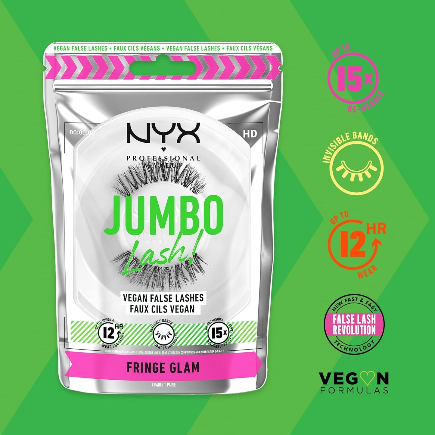 NYX Jumbo Lash Fringe Glam Reusable Lashes