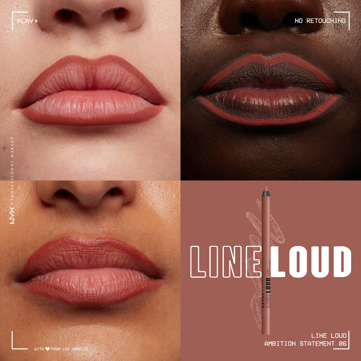 NYX Line Loud Lip Pencil | Ambition Statement