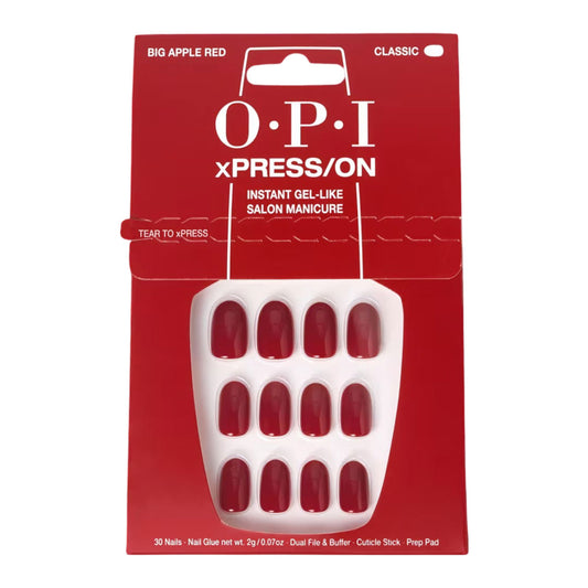 OPI xPRESS/On Short Solid Color Press On Nails | Big Apple Red