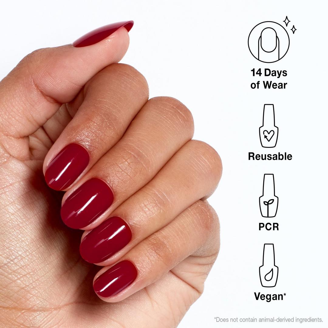 OPI xPRESS/On Short Solid Color Press On Nails | Big Apple Red