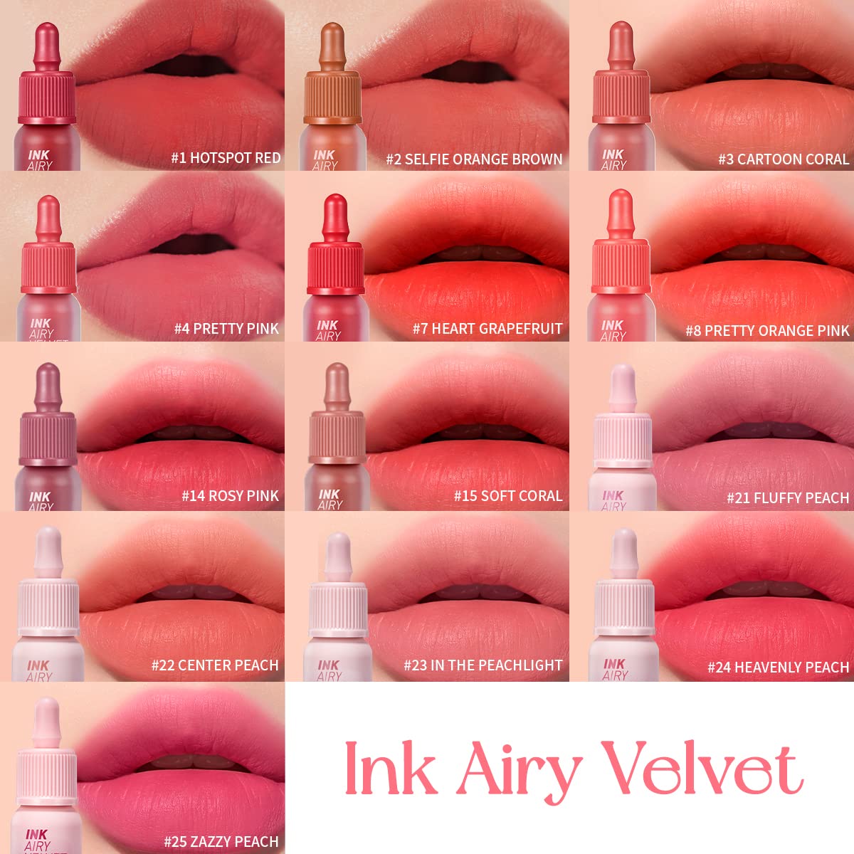 Peripera Ink Airy Velvet | 25 Zazzy Peach