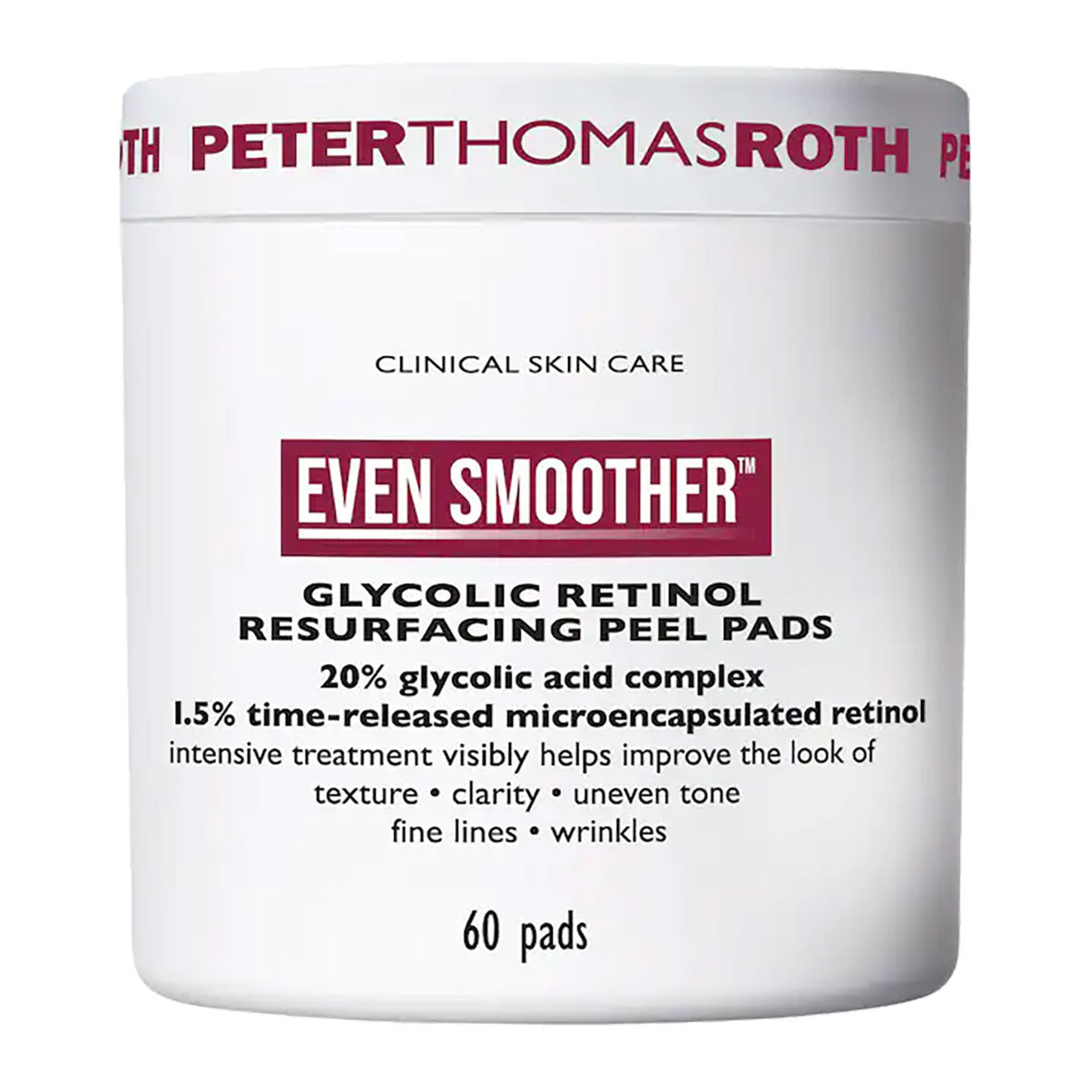 Peter Thomas Roth Even Smoother Glycolic Retinol Resurfacing Peel Pads 60 Pads