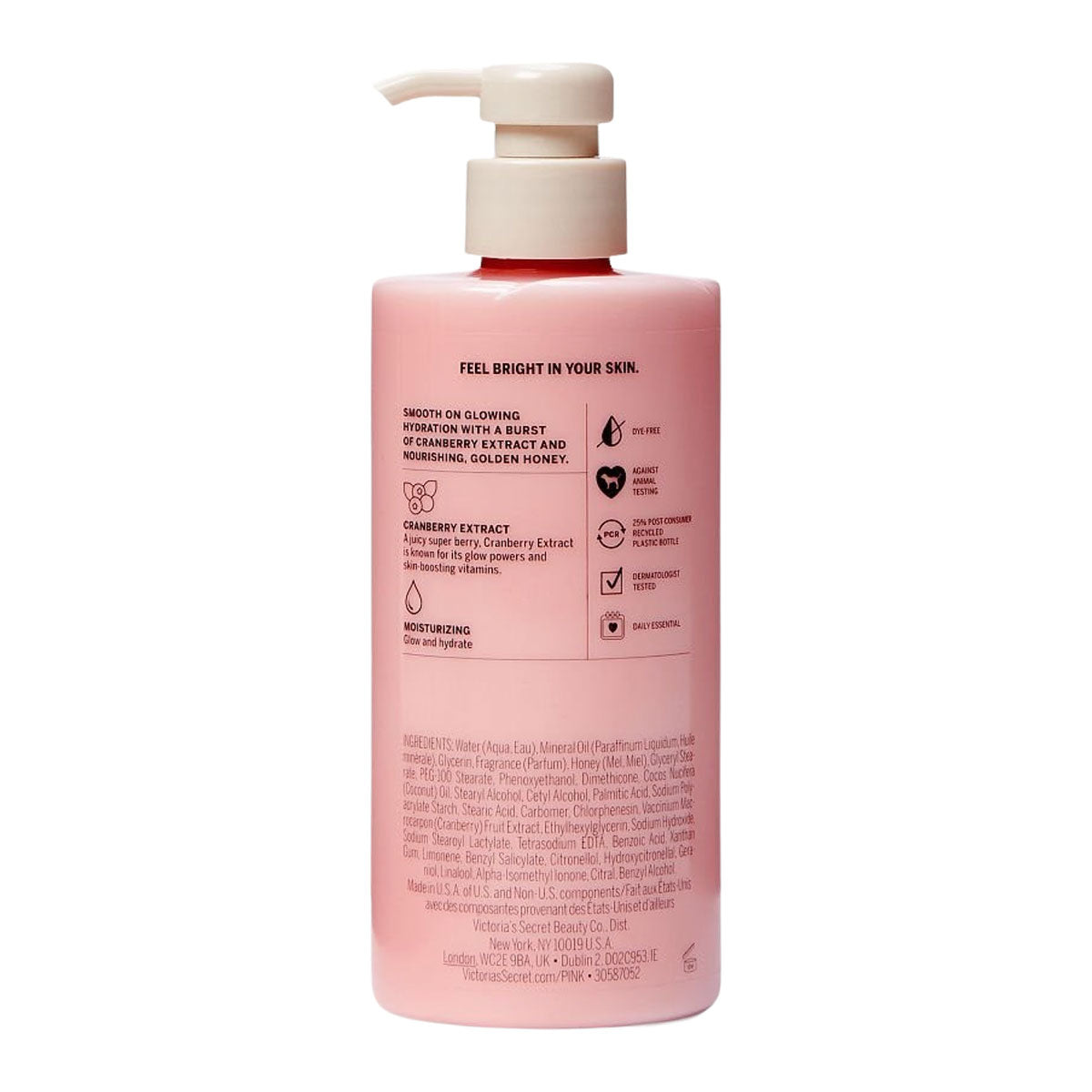 Victoria's Secret Pink Honey Cranberry Extract + Honey Glow Boosting Body Lotion 414 ml