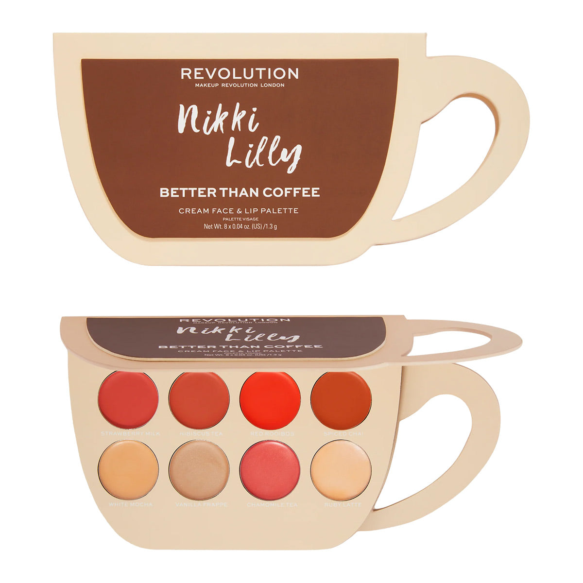 Revolution Nikki Lilly Better Than Coffee Cream Face & Lip Palette