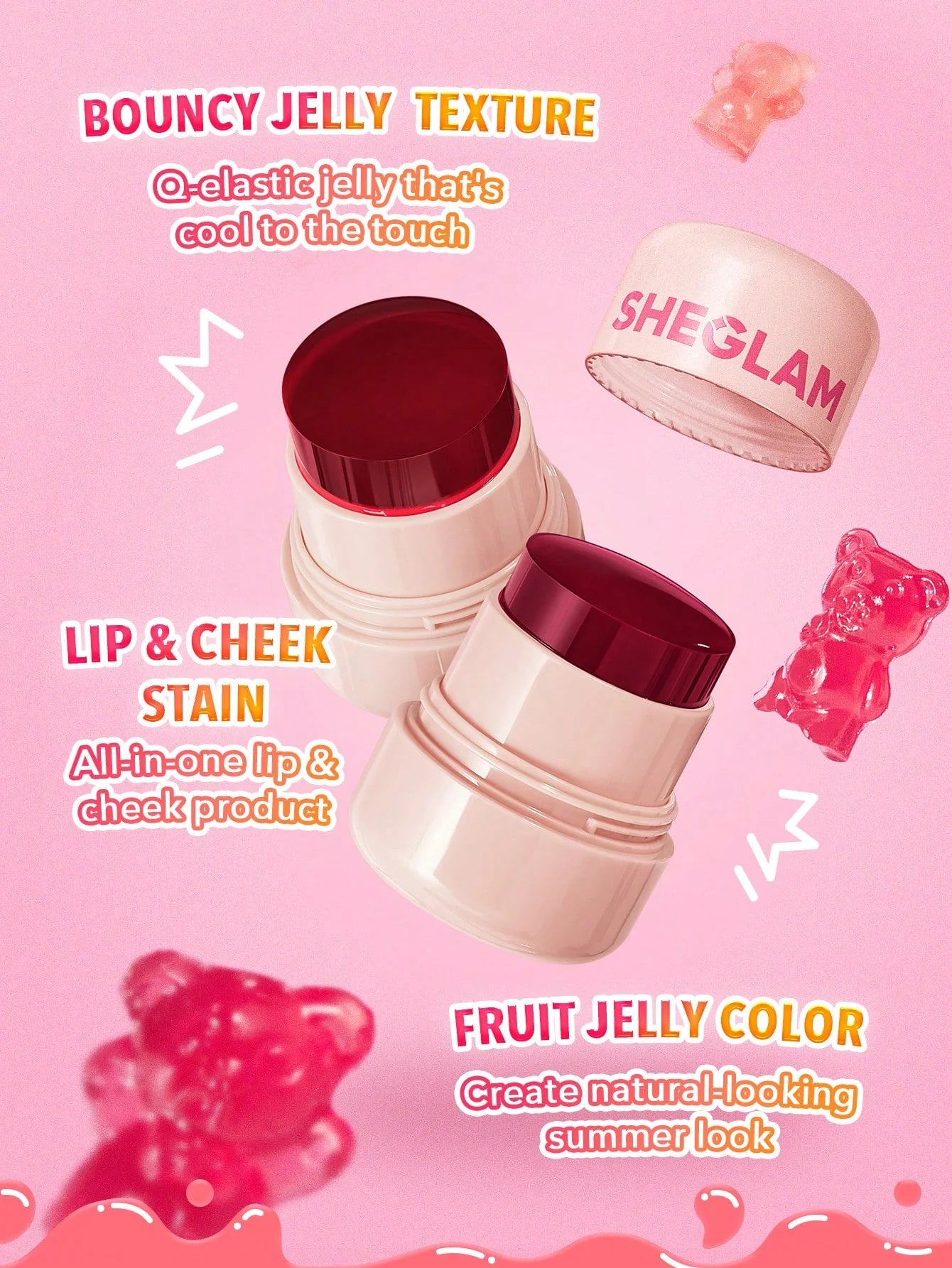 SheGlam Jelly-Licious Hydrating Lip & Blush Tint | Howdy