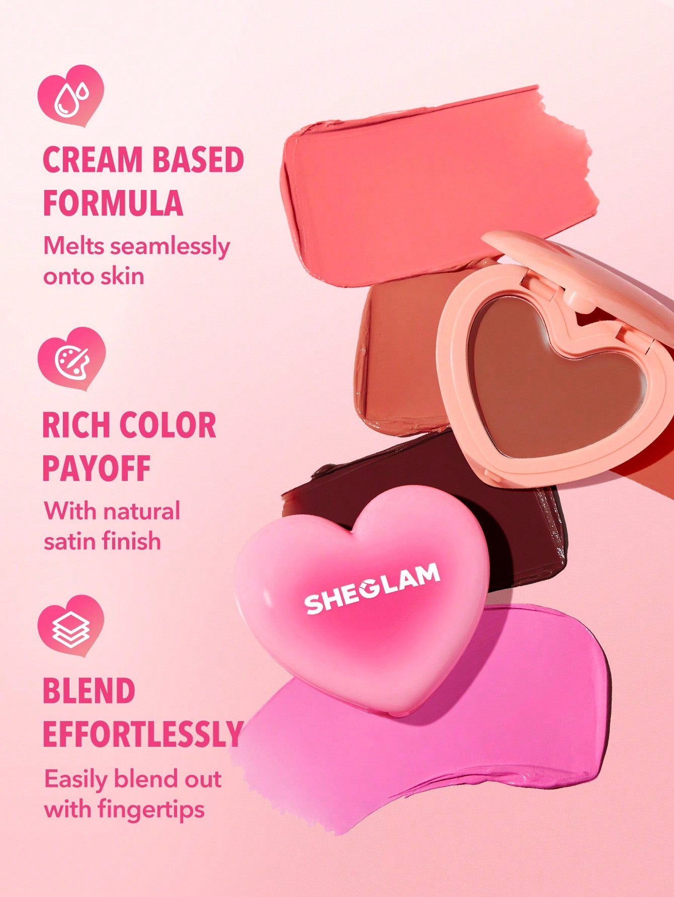 SheGlam Playing Cupid Cream Blush | Cherish