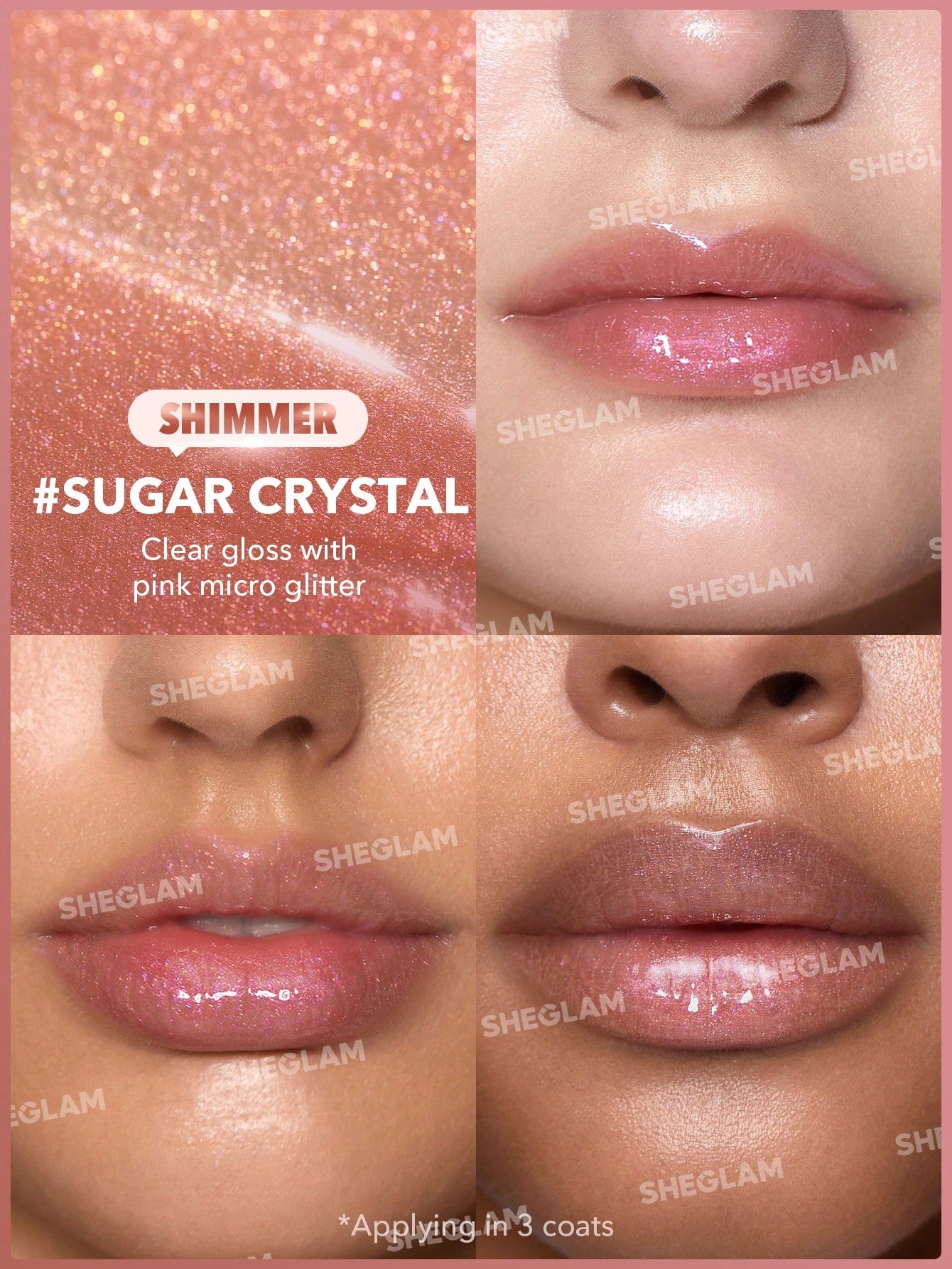 SheGlam Pout-Perfect Shimmer Lip Plumper | Sugar Crystal