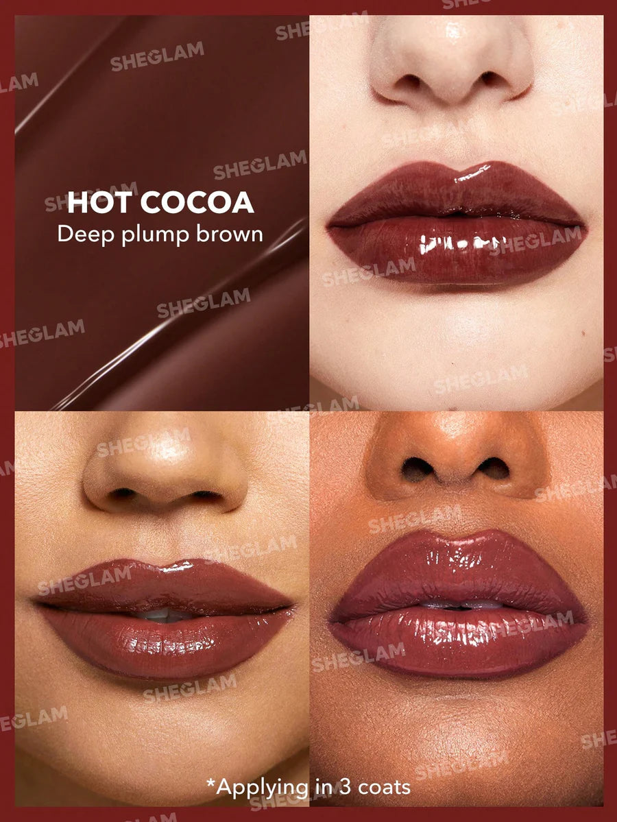 SheGlam Pout-Perfect Shine Lip Plumper | Hot Cocoa