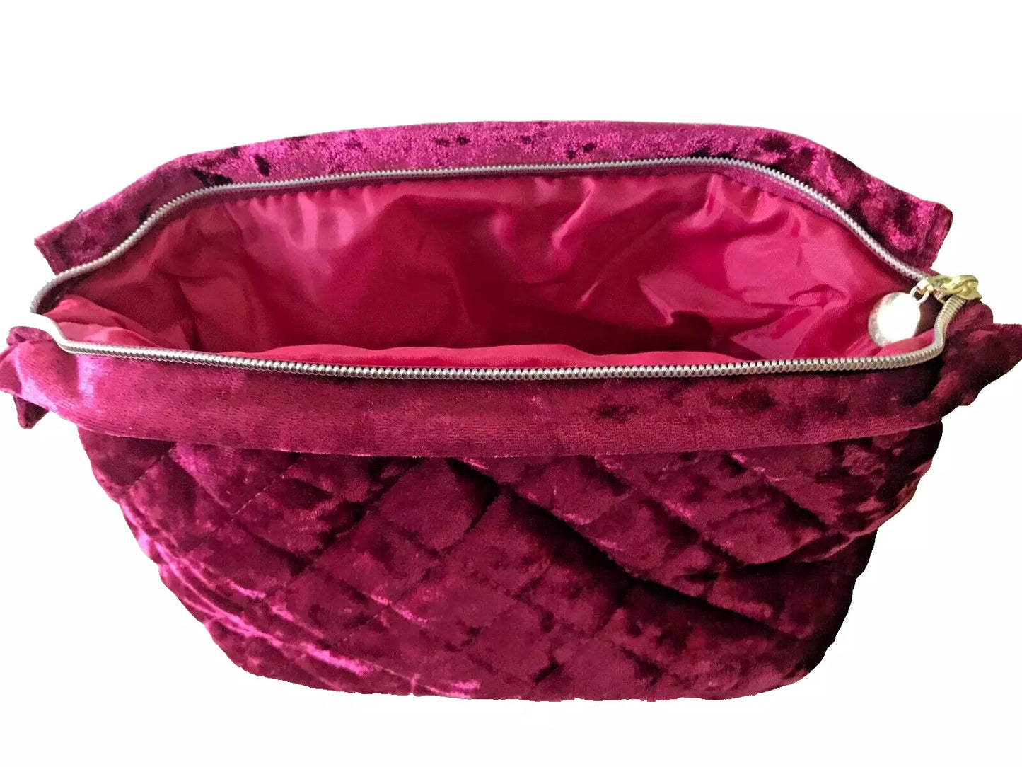 Ulta Beauty Velvet Burgundy Makeup Bag