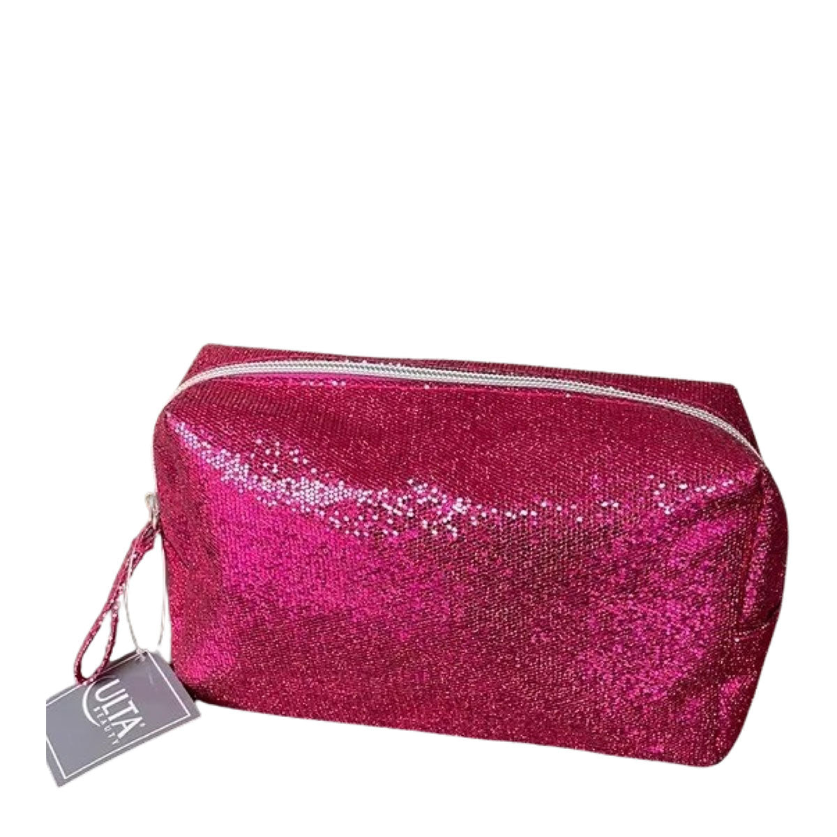 Ulta Beauty Sparkly Metallic Pink Cosmetic Bag