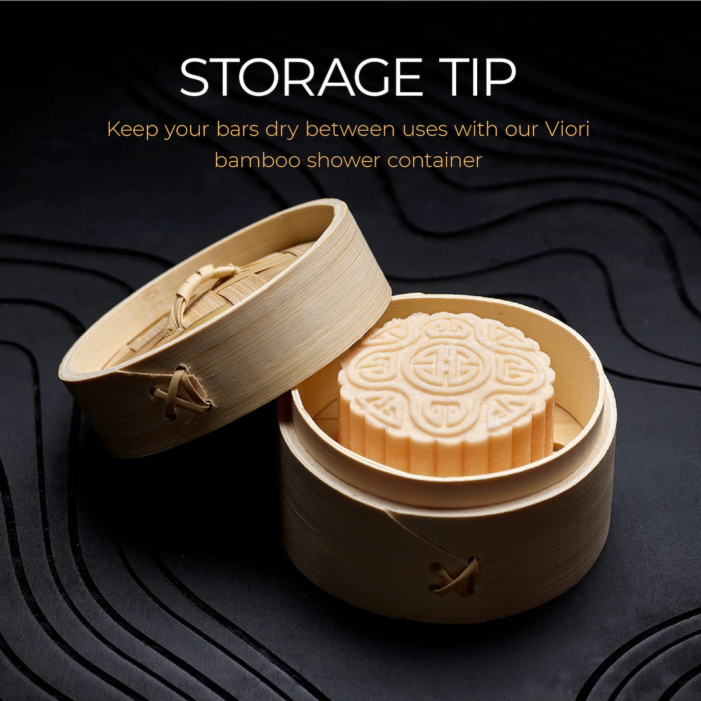 Viori Hair Shampoo & Conditioner Bar with Bamboo Holder Set | Hidden Waterfall