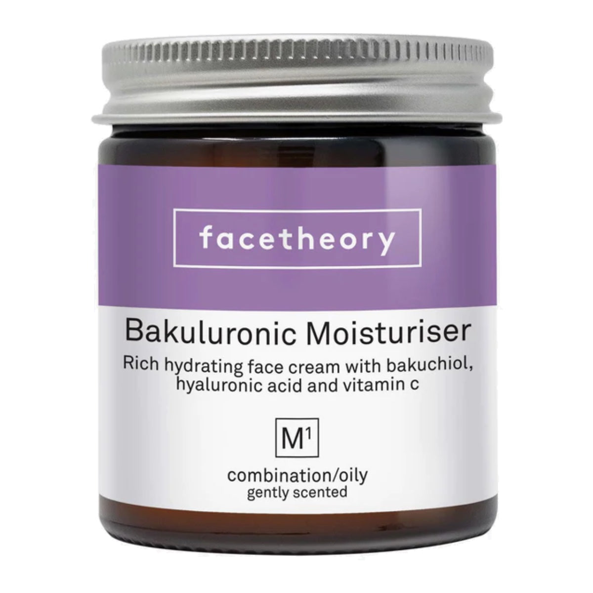 Facetheory Bakuluronic Moisturiser M1 with 2% Bakuchiol, Hyaluronic Acid & Vitamin C50 ml
