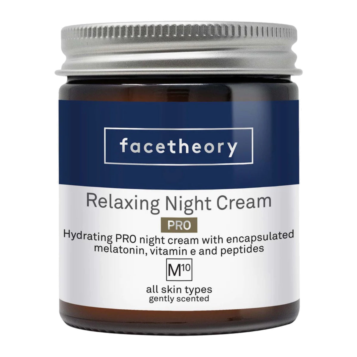 Facetheory Relaxing Night Cream M10 PRO with Encapsulated Melatonin, Vitamin E and Peptides 50 ml