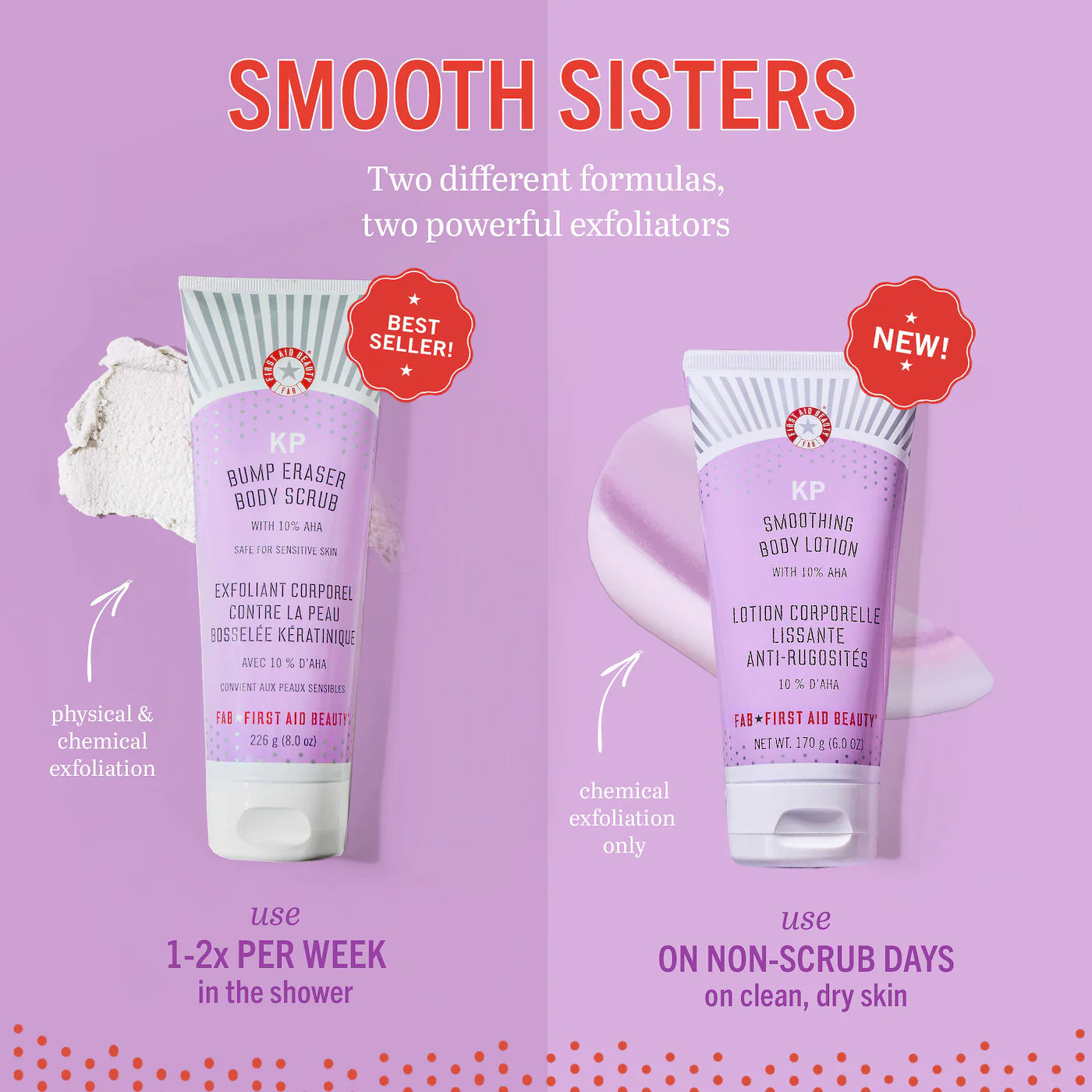 First Aid Beauty KP Smoothing Body Lotion with 10% AHA 6 oz