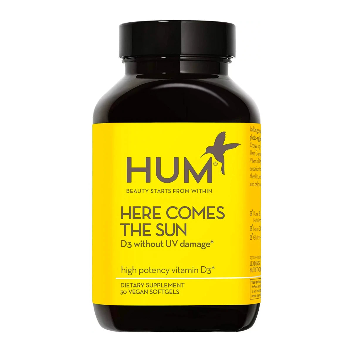 HUM Here Comes The Sun High Potency Vitamin D3 | 30 Capsulas