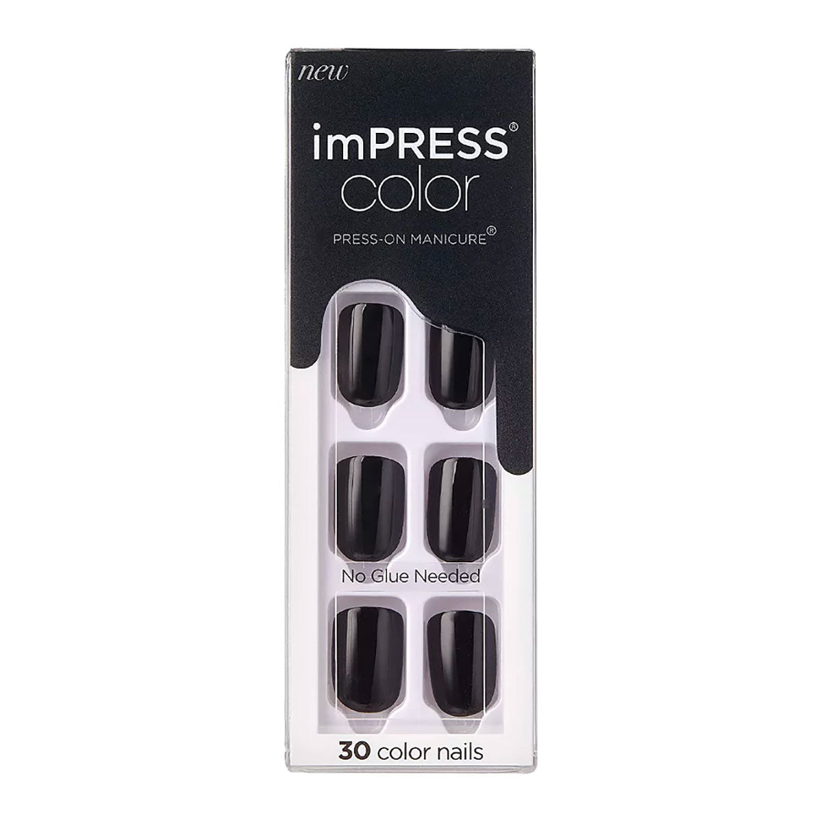 Kiss imPRESS Color Press-On Manicure | All Black