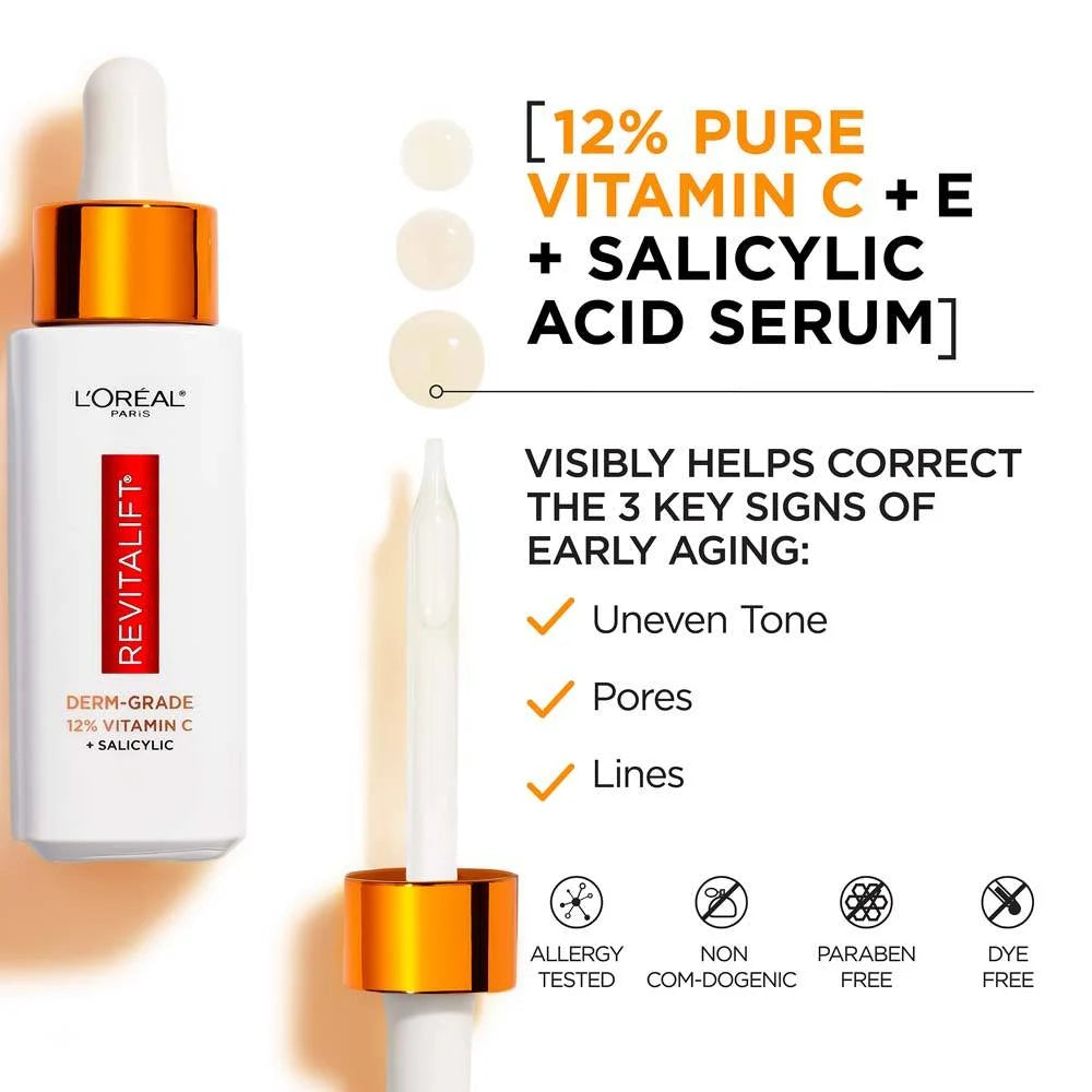 L'Oréal 12% Pure Vitamin C + E + Salicylic Acid Serum 30 ml