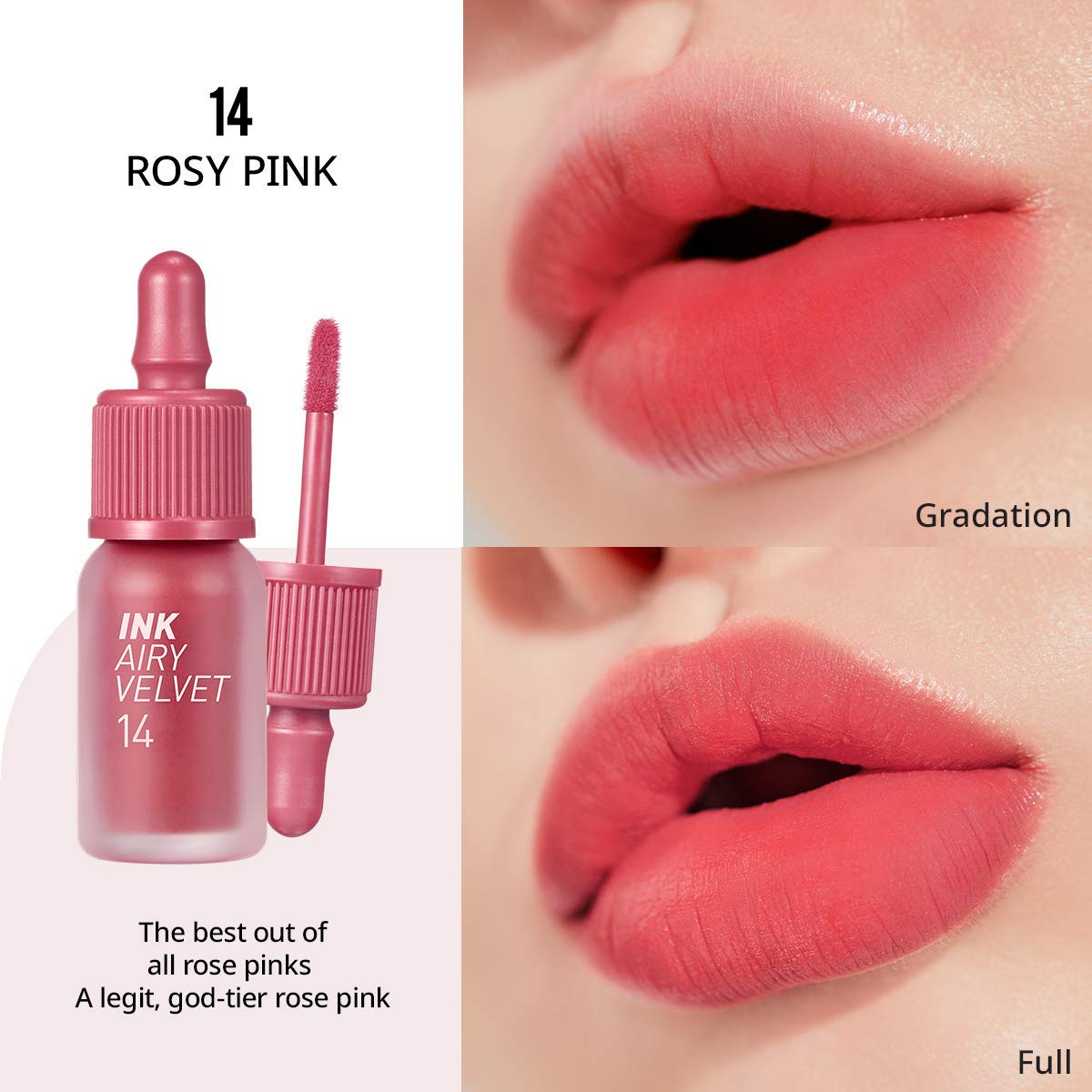 Peripera Ink Airy Velvet | 14 Rosy Pink