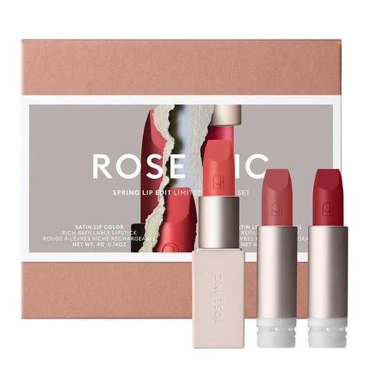 ROSE INC Satin Lip Color Hydrating Lipstick Set