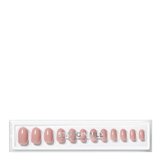 Static Nails Reusable Pop-On Manicure | Peony Round