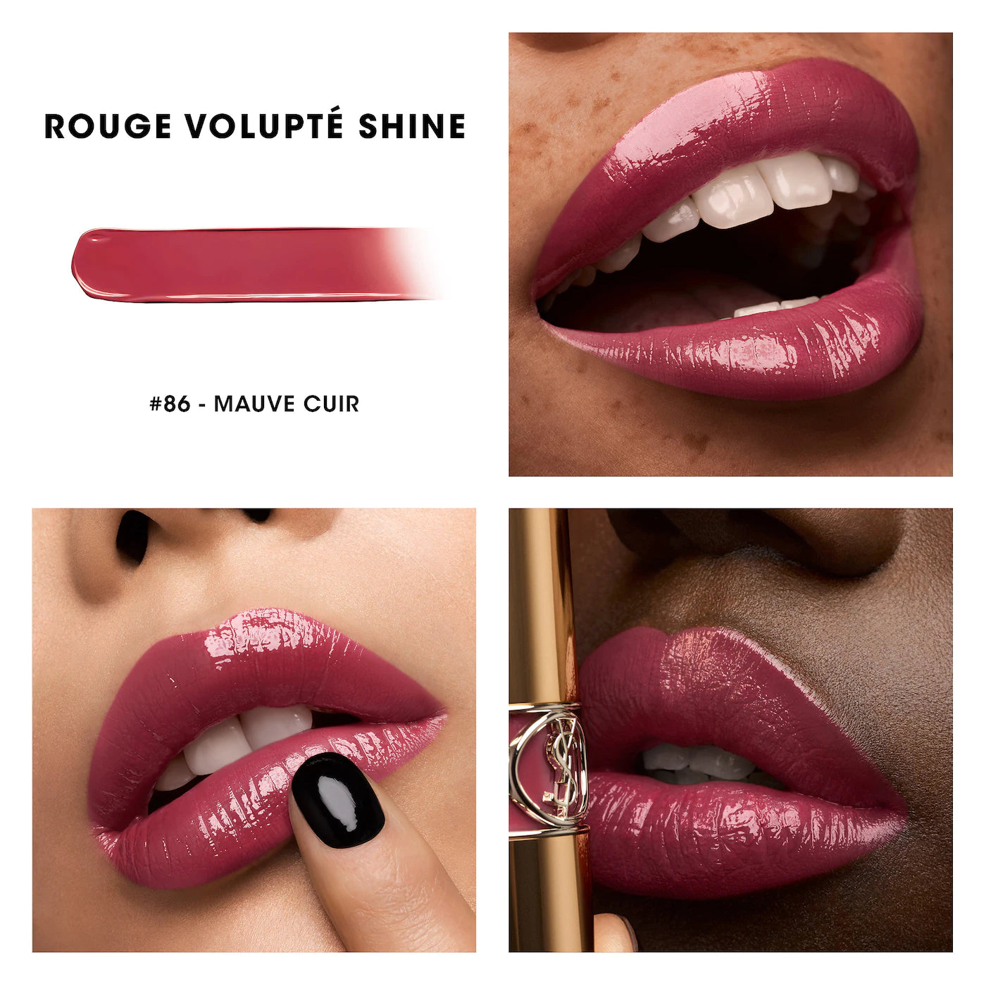 Yves Saint Laurent Rouge Volupté Shine Oil-In-Stick | 86 Mauve Cuir